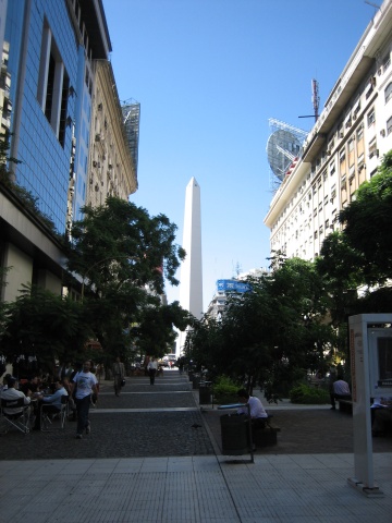 A view of the Obelisco in downtown BsAs.