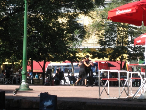 Tango performers in the San Telmo district.