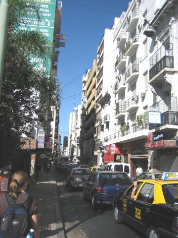 A typical side street in Buenos Aires.