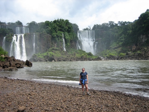 On Isla San Martin, surrounded by falls.