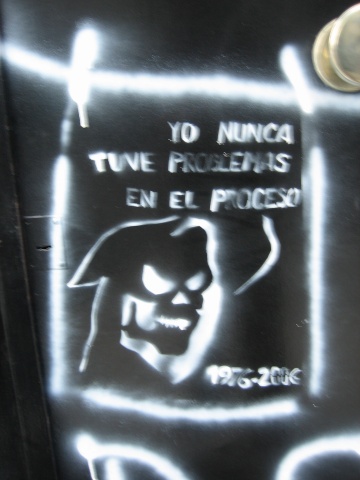 Protest stencils.